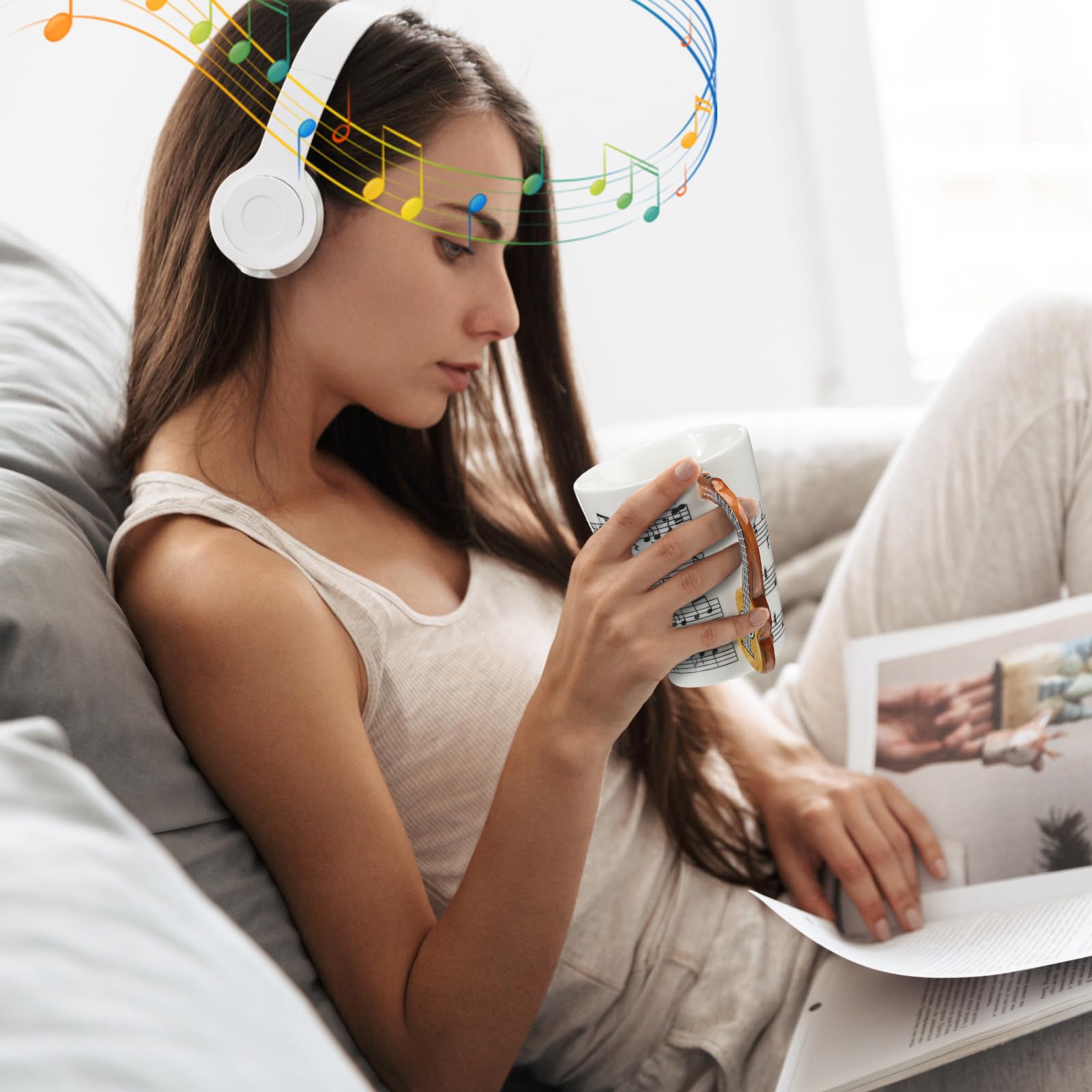 Tioncy llavero música con notas, accesorio duradero para llaves de guitarra o estudio