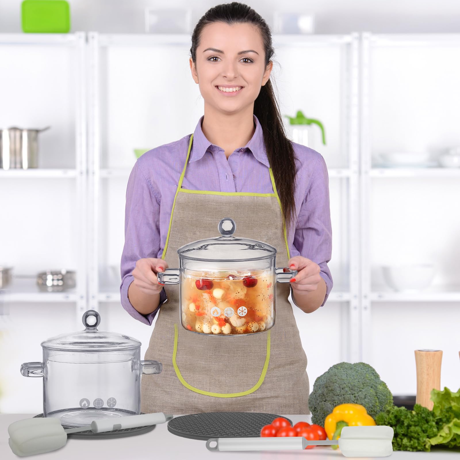Mangos dobles en ollas Tioncy para trasladarlas con comodidad.