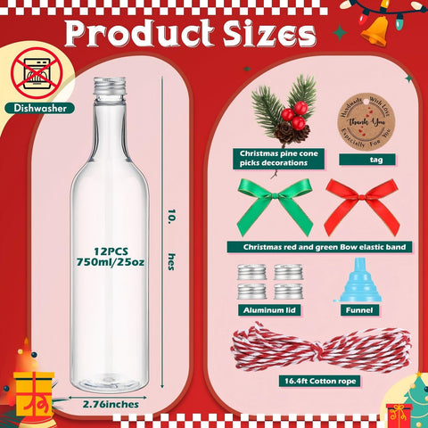 Piñas navideñas mini de Tioncy para embellecer botellas.