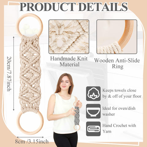 Tioncy porta toallas crochet crema, toque suave para baño y cocina