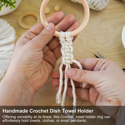 Tioncy porta toallas crochet gris, diseño elegante para puertas