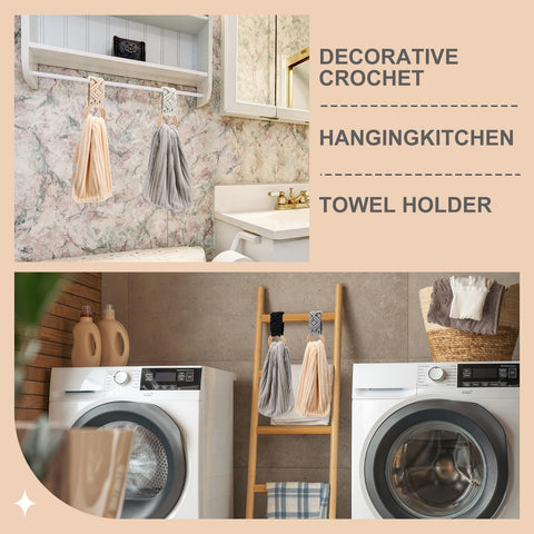 Tioncy diseño crochet elegante, textura artesanal para la cocina