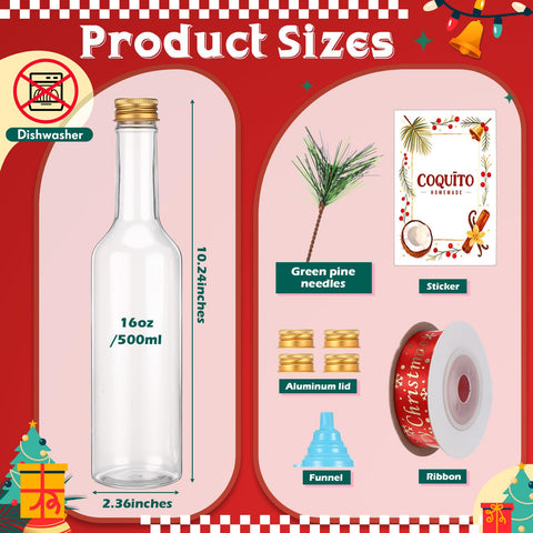 Ramas de pino navideñas para decorar botellas Tioncy.
