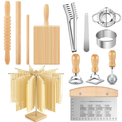 Tioncy conjunto de herramientas para pasta de 13 piezas, listo para crear formas caseras.