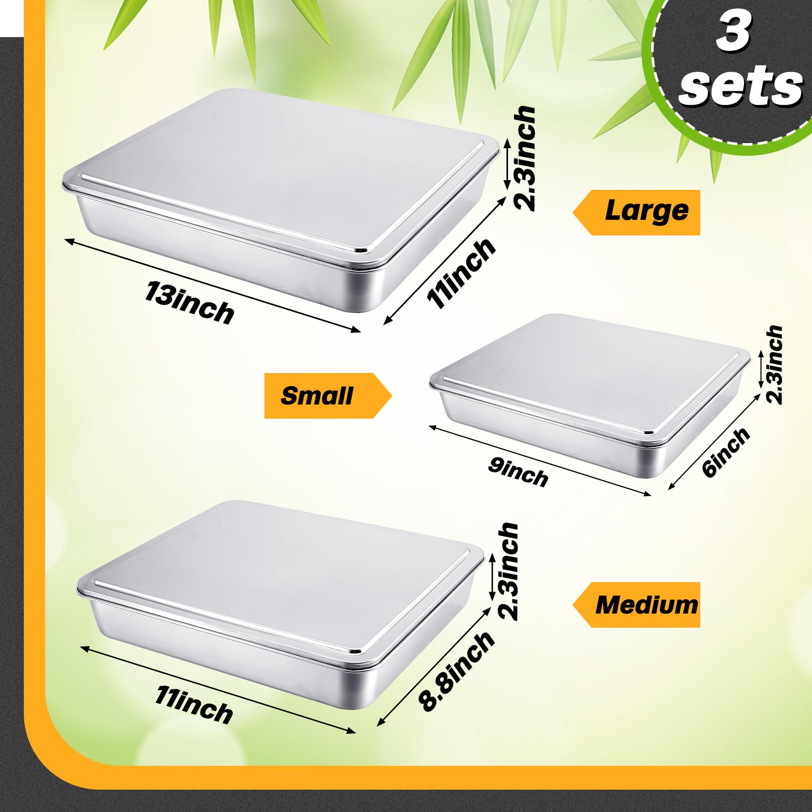 Tapa recta de molde rectangular Tioncy para proteger horneados