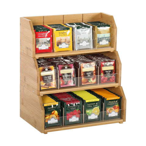 Organizador TIOPGHAD de té en bambú con 3 capas para 260 bolsitas.