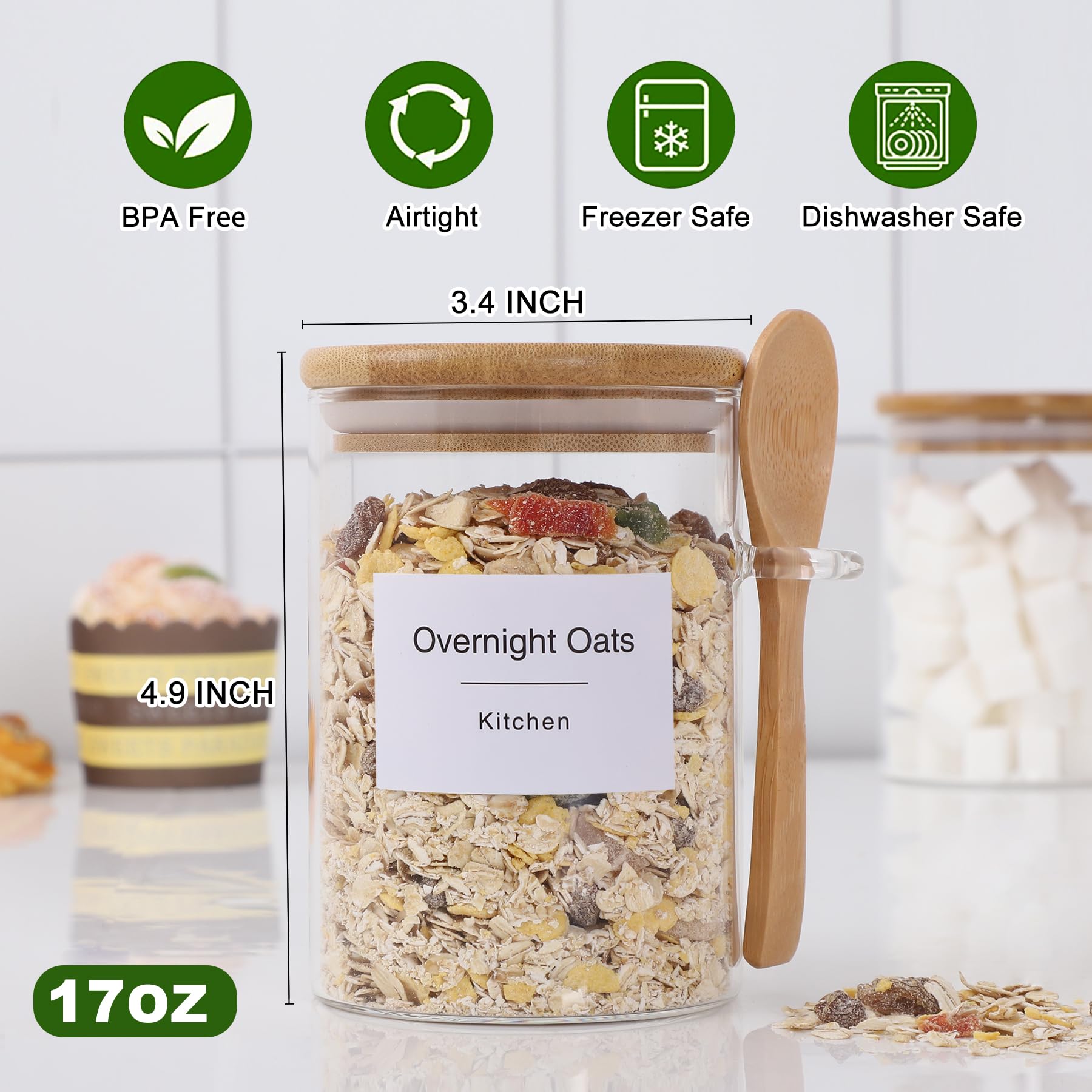 TIPGO frasco hermético mantiene frescura de ingredientes