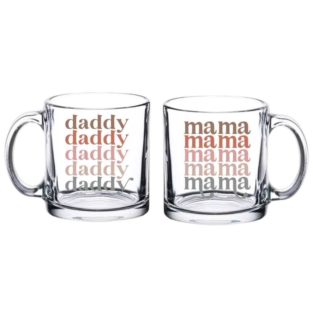 Tipit Drinkware, diseño mamá/papá, ideal para anunciar la llegada del bebé.