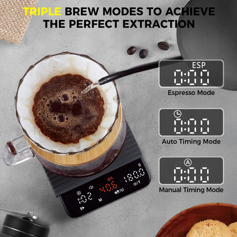 Balanza portátil TIPRE para espresso, perfecta para casa o viajes