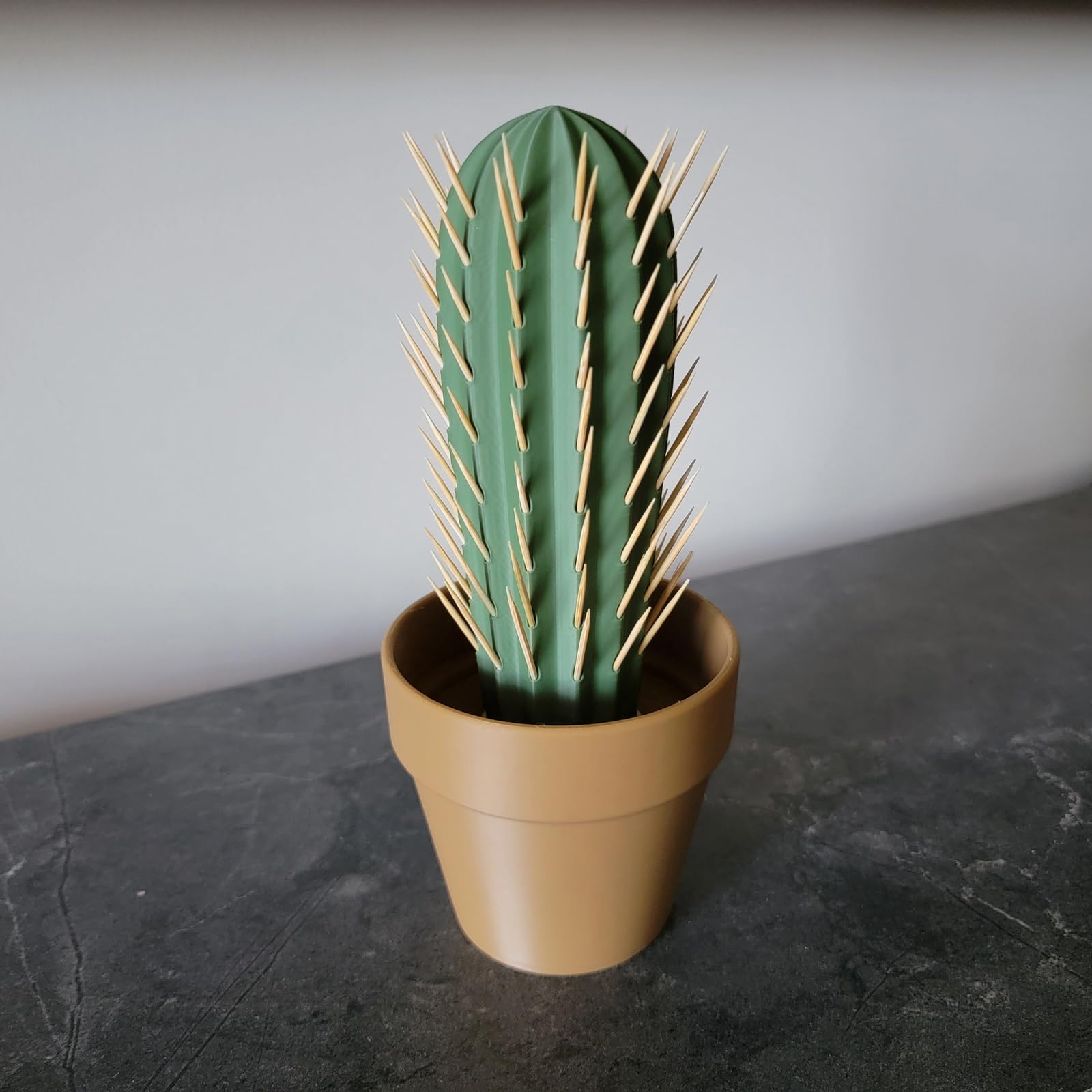 TIRADORES Cactus Dispensador de palillos, diseño 3D con resorte suave.