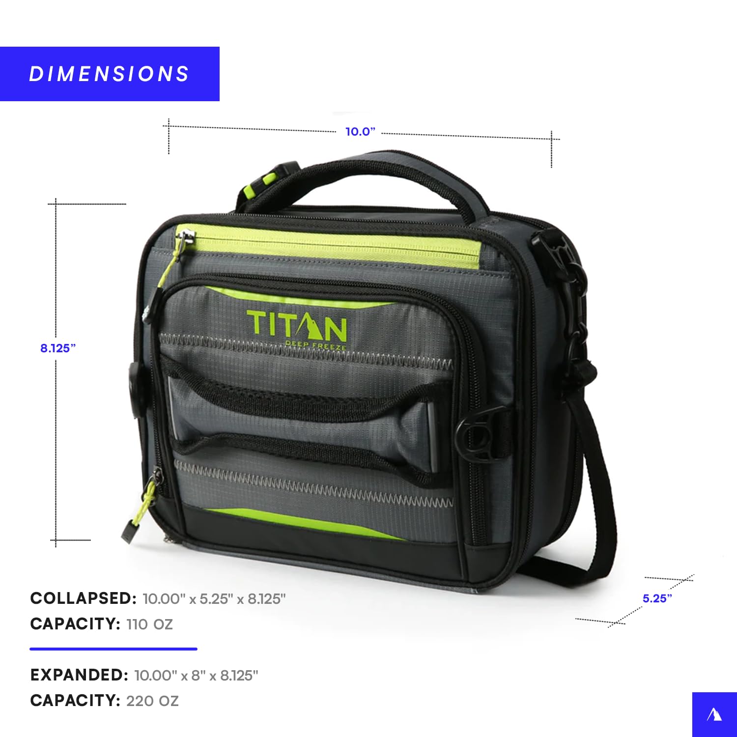 Correa removible del Titan Deep Freeze para transporte cómodo y versátil.