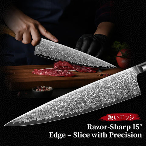 Caja regalo Tivoli con cuchillo Gyuto listo para regalar.