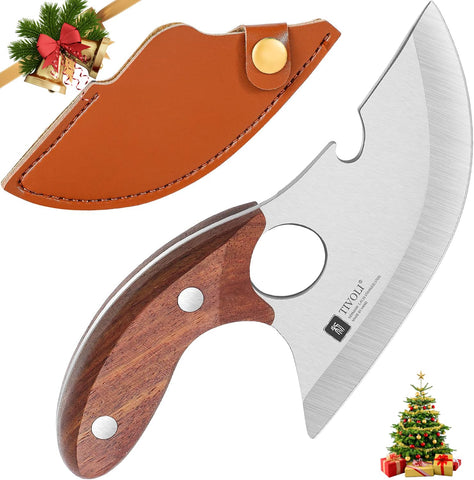 Cuchillo Ulu TIVOLI de 5 pulgadas para cortar carne y verduras.