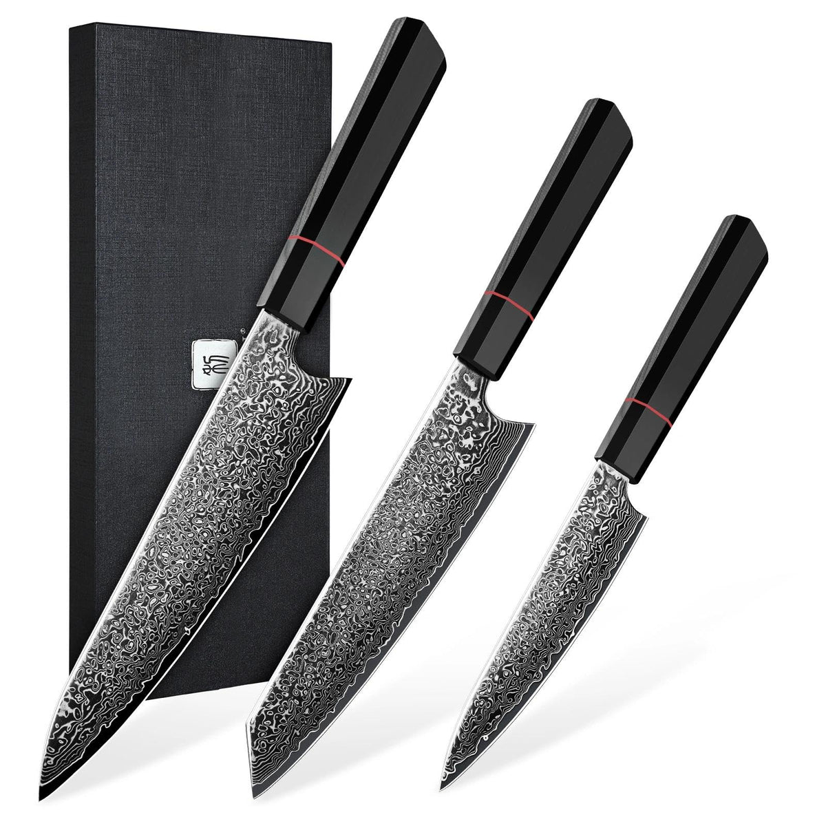 TIVOLI Damascus 3 piezas en caja regalo, ideal para presentarlo como regalo elegante.