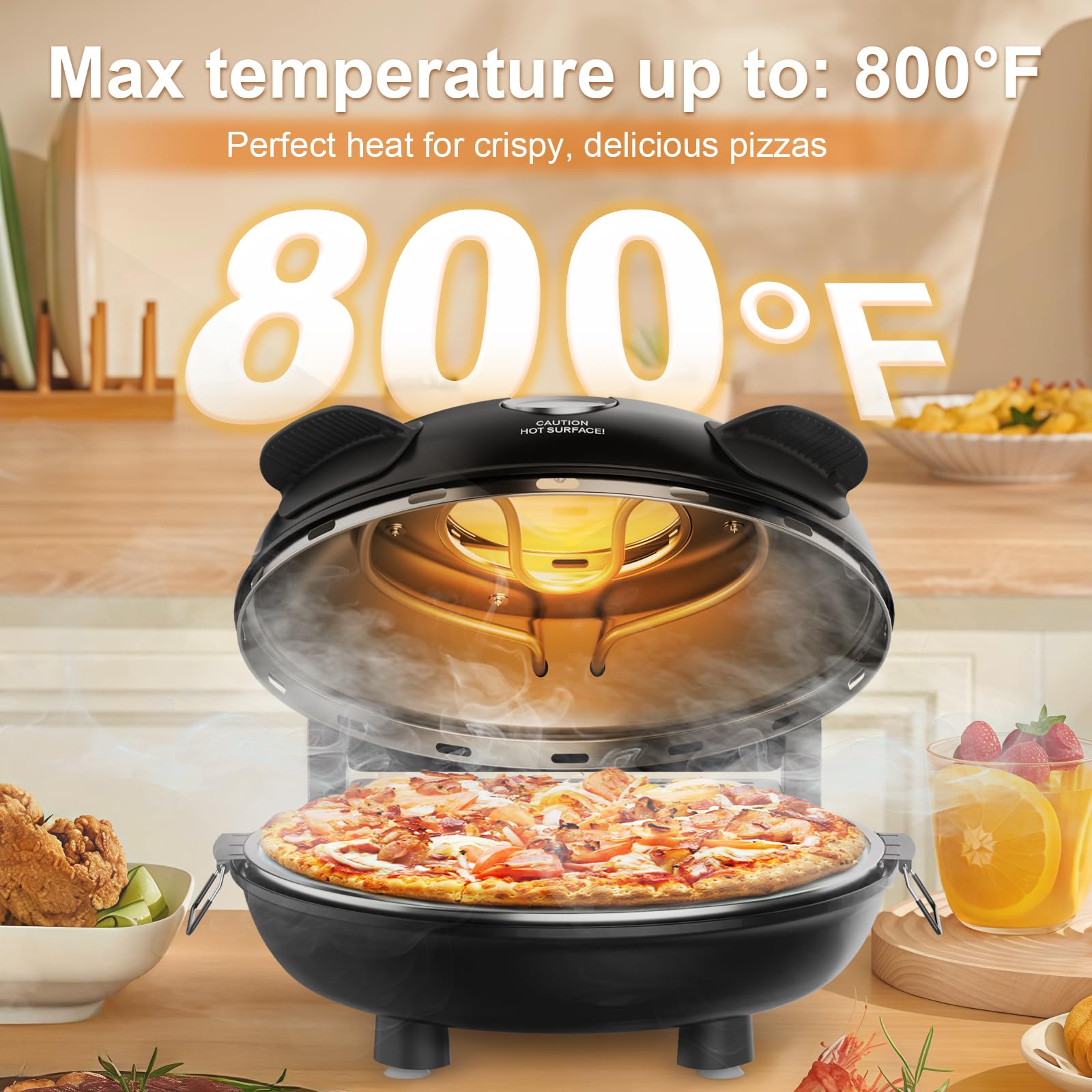 Horno Tixixc con diseño portátil para cocina versátil en interiores y exteriores.