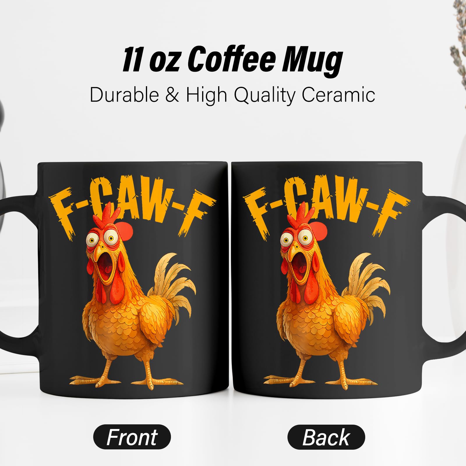TIXPEN Taza con frase CAW-F, añade humor al ritual matutino.