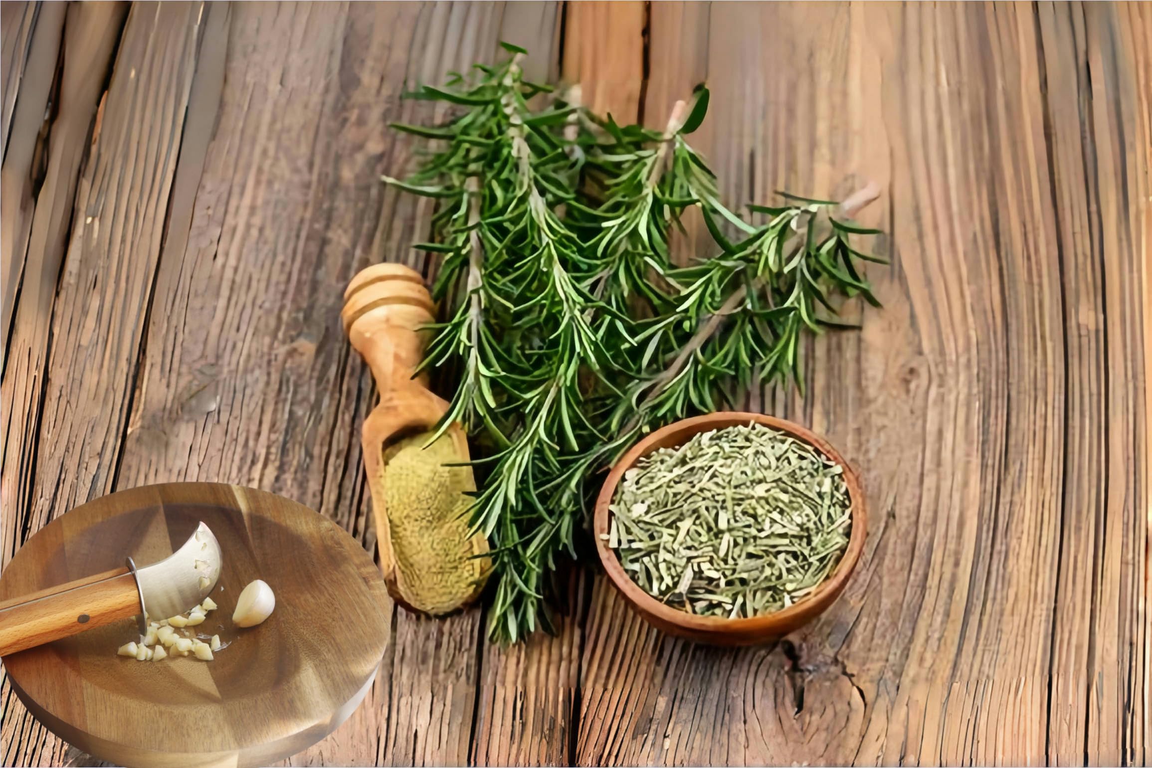 Mezzaluna TIYOORTA: acabado de acacia natural y duradero.