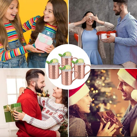 Uso versátil TJ Moscow Mule en casa o fiestas con cobre auténtico.