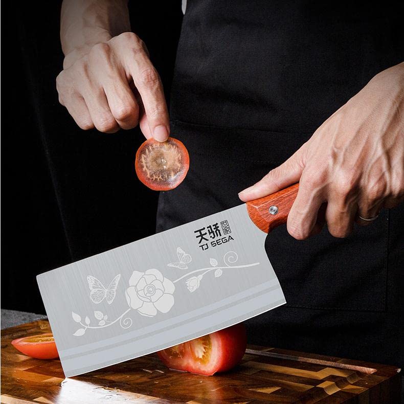 Cuchillo TJ POP TC1707 con mango ergonómico rojo para agarre estable