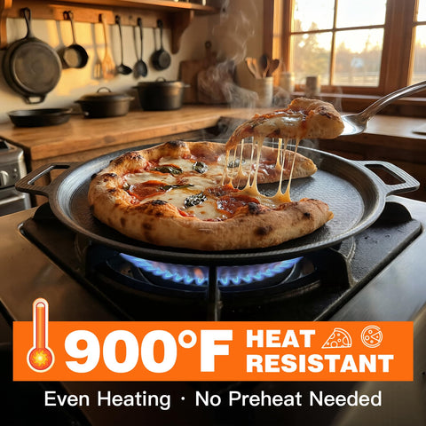 TJCYGO pizza steel, núcleo de aluminio para calor rápido y cocción uniforme.