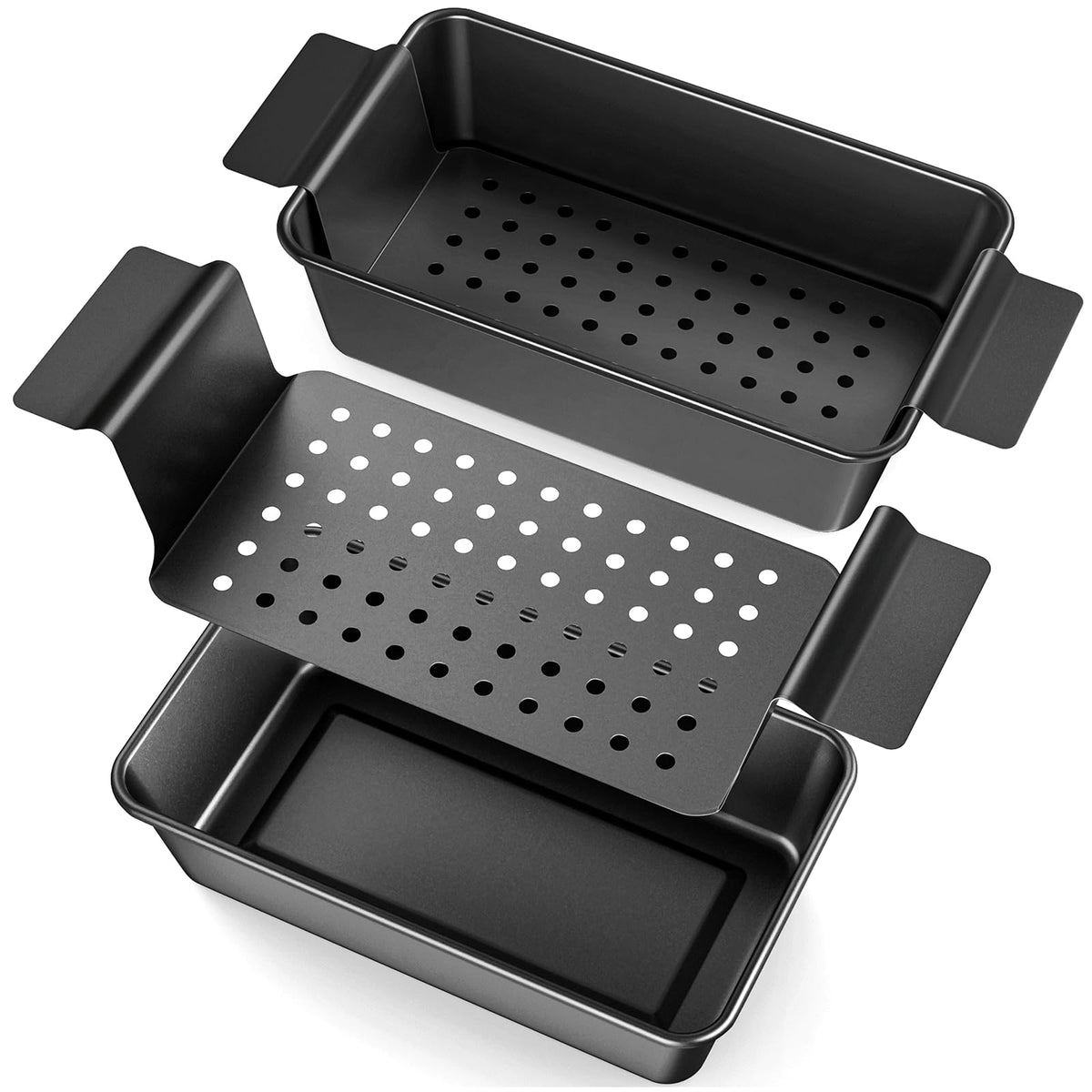 TLAZZ: pan de carne con drenaje de 9-4x5-5 pulgadas para hornear uniforme.