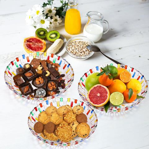 Tlence cuenco de regalo para centro de mesa, cristal colorido