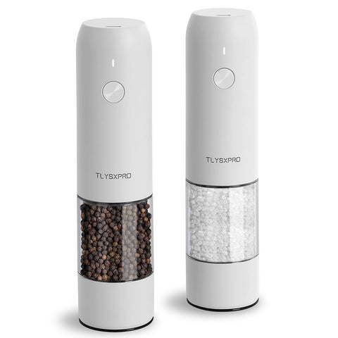 TLYSXPRO molinillo eléctrico de sal y pimienta con luz integrada para molienda precisa