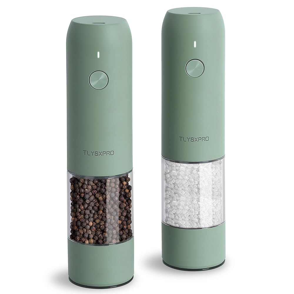 TLYSXPRO sal y pimienta eléctrica con diseño moderno para sazonar de forma rápida