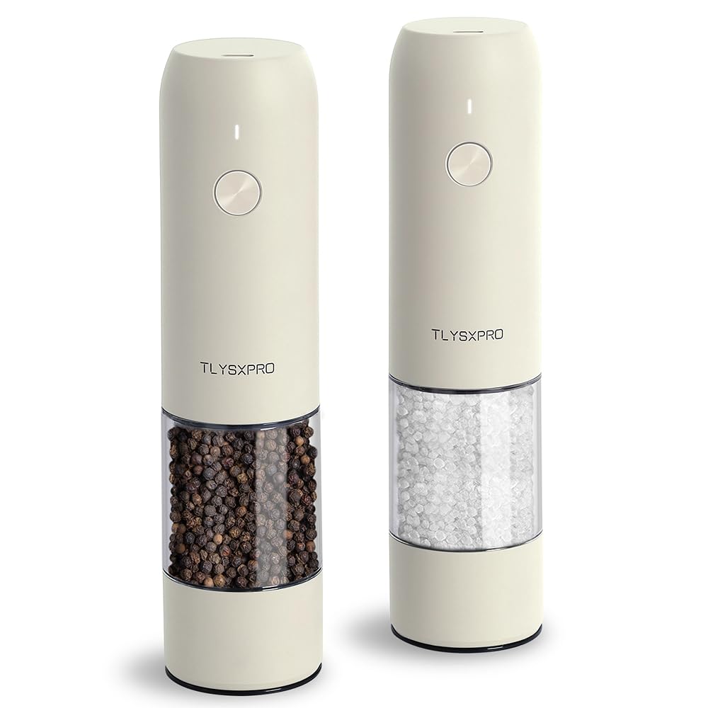Molino eléctrico TLYSXPRO con luz LED para ver el grano al moler sal y pimienta.