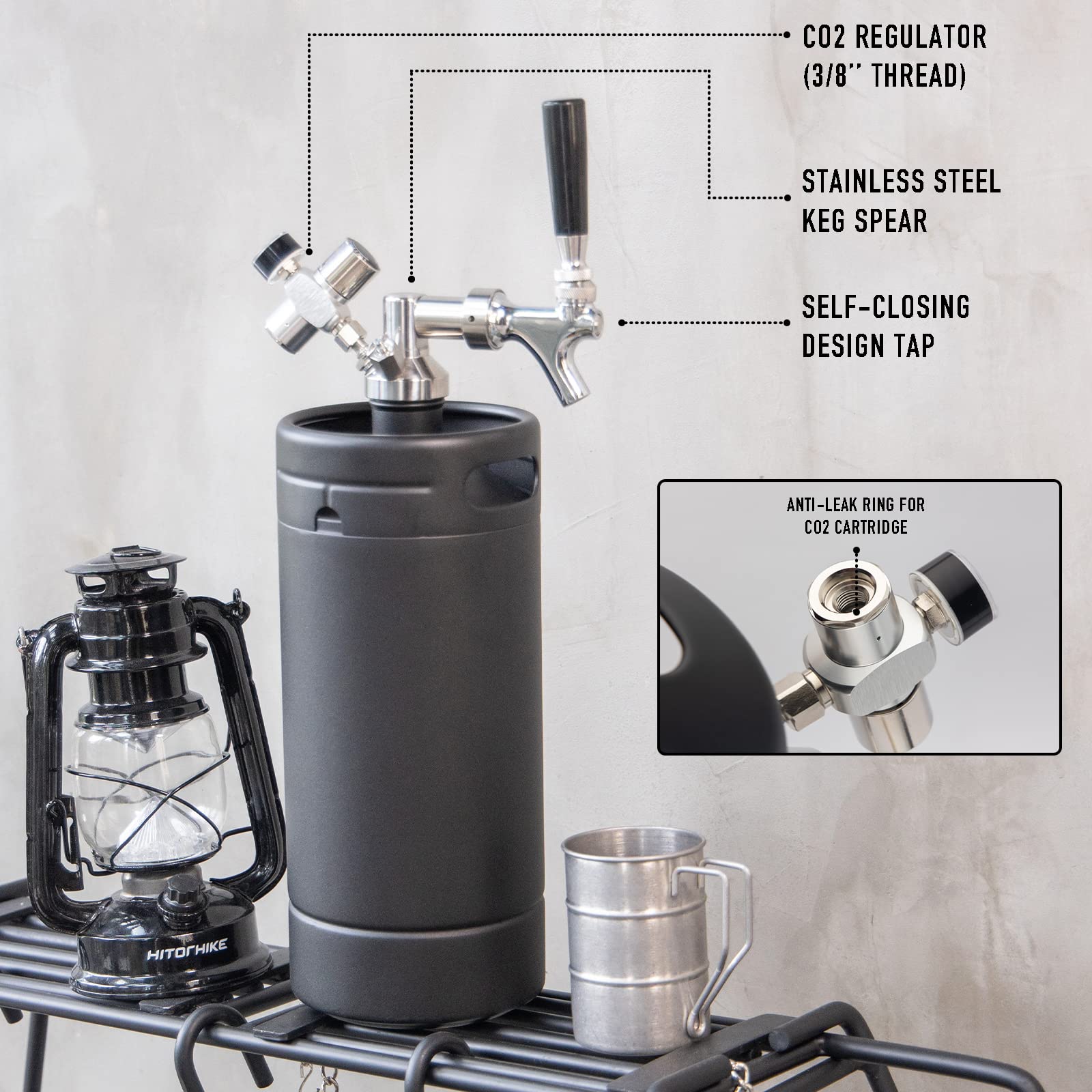 TMCRAFT Growler, acero inoxidable de grado alimentario conserva sabor