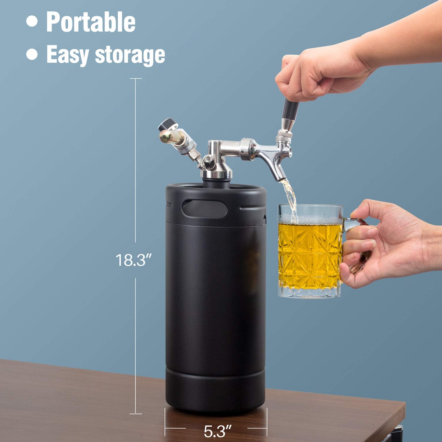 TMCRAFT Growler dispensación en casa, ideal para cerveza artesanal