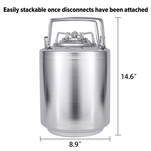 TMCRAFT mini keg mango doble facilita transporte estable en casa.
