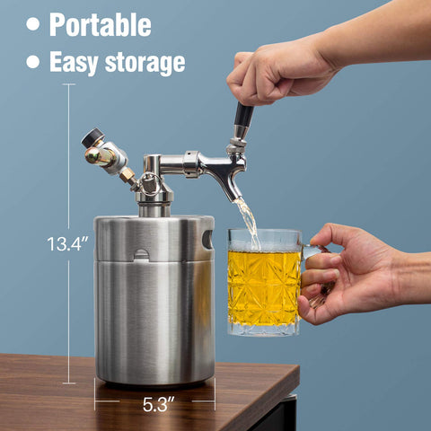 TMCRAFT Growler, sistema CO2 de 16 g para carbonatación constante.