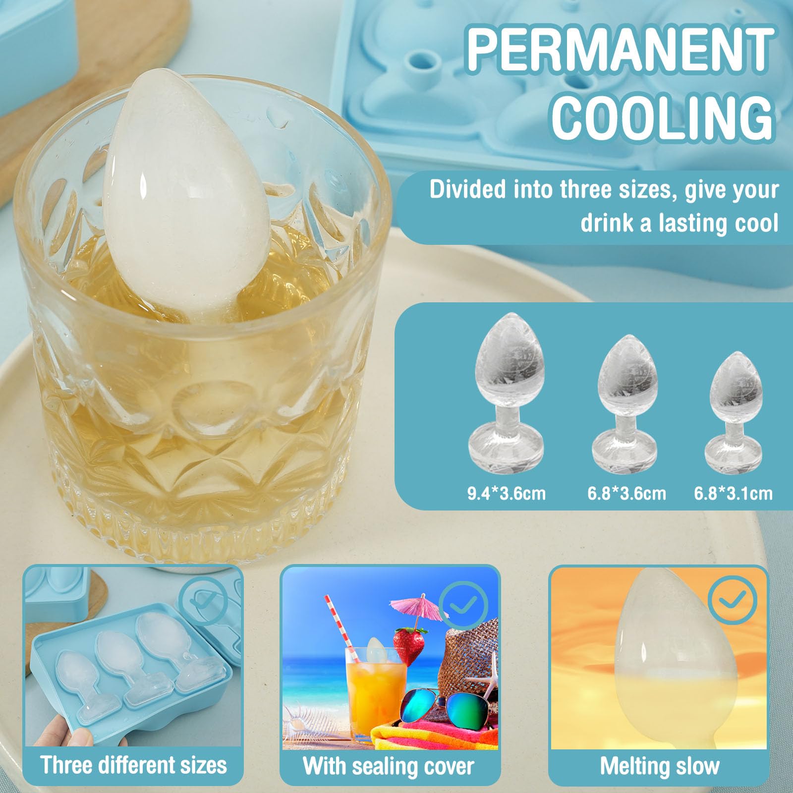 TMHCRDS hielo con formas divertidas para cocteles