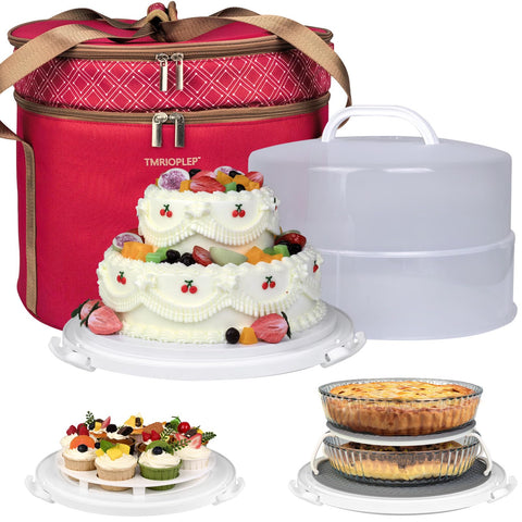 Tmrioplep portatartas 12 pulgadas: transporte seguro de tartas y pasteles