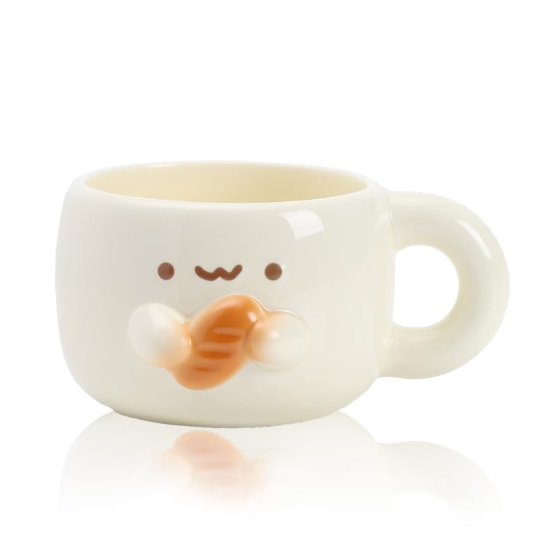 Tmtior taza anime kawaii con pan, diseño único para tus mañanas