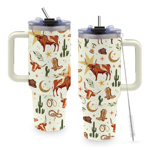 TNASURHUS tumbler con diseno vaquero para momentos del Oeste