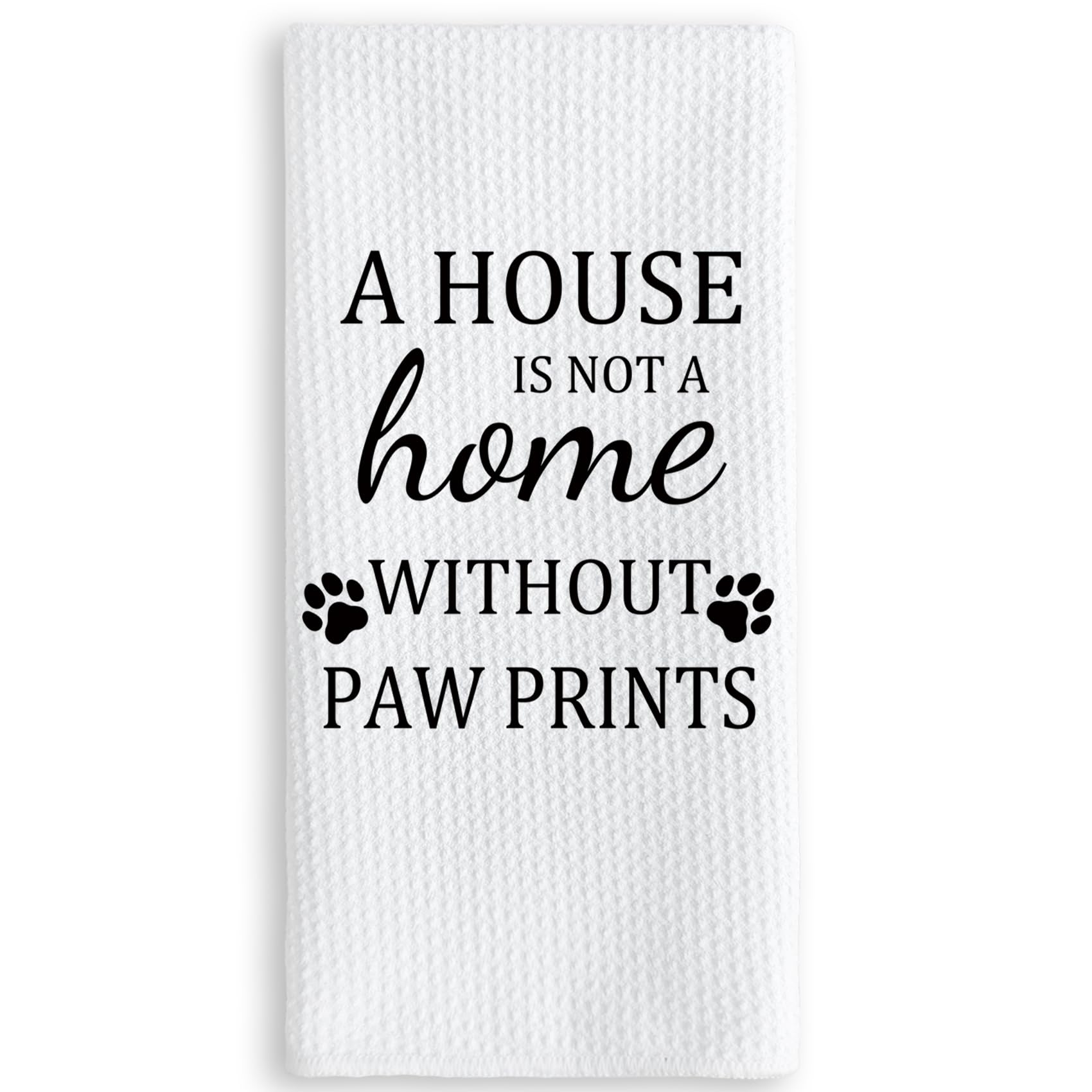 Toallas de cocina TNUW con tema perros, enfoque patitas, ideal para secar manos.