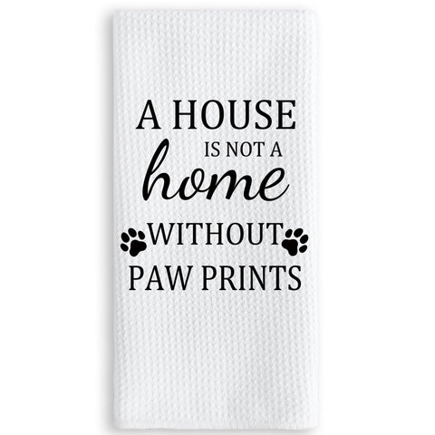 Toallas de cocina TNUW con tema perros, enfoque patitas, ideal para secar manos.