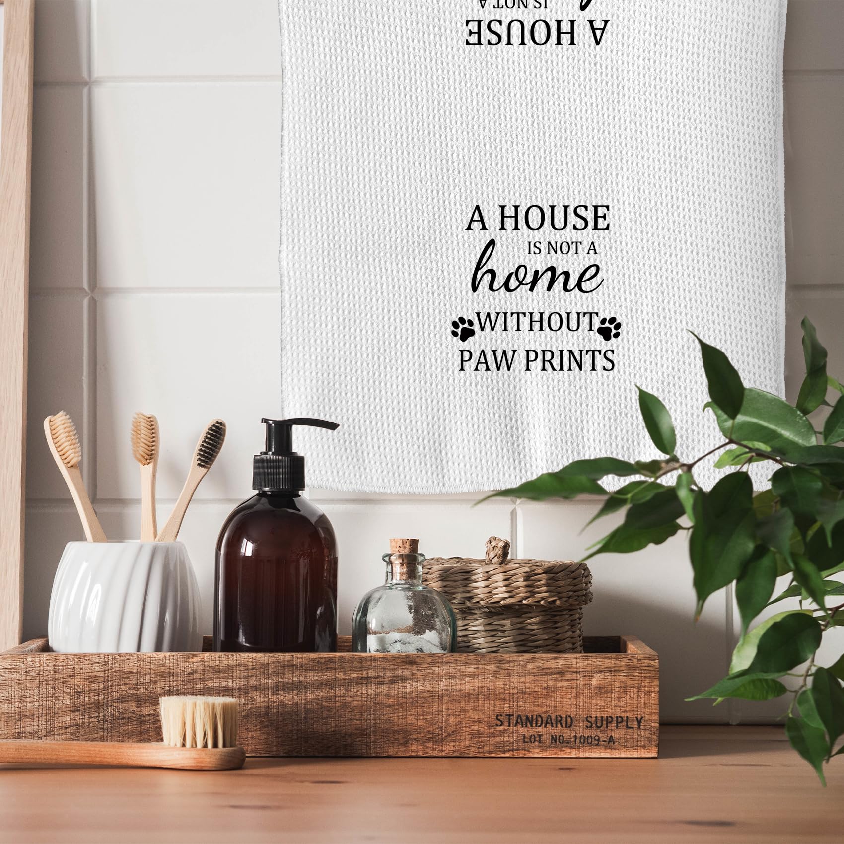 Toallas de mano TNUW, enfoque toallas-mano-cocina-perros, útiles en cocina y baño.