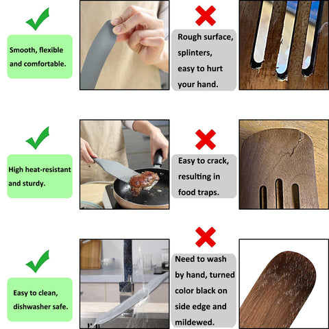 To encounter spurtle diseño sin costuras, óptimo para raspar el fondo de ollas