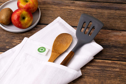 Toallas Organic Cotton Mart para cocina, blancas, lavable y fácil de cuidar.