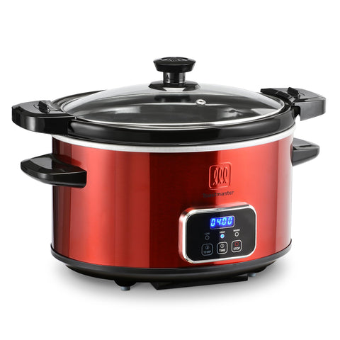 Toastmaster olla lenta de 4 cuartos muestra gran capacidad para comidas familiares.