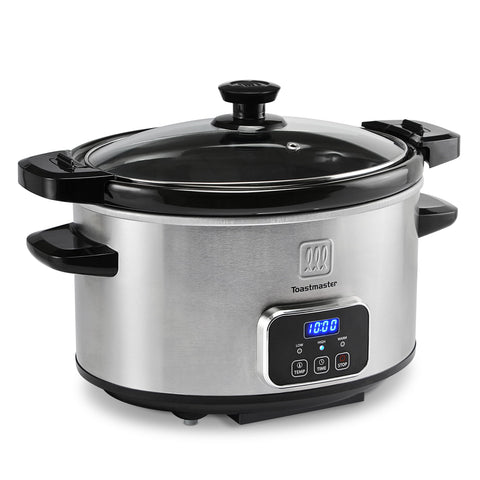 Toastmaster Olla lenta 4 cuartos, ideal para comidas familiares.