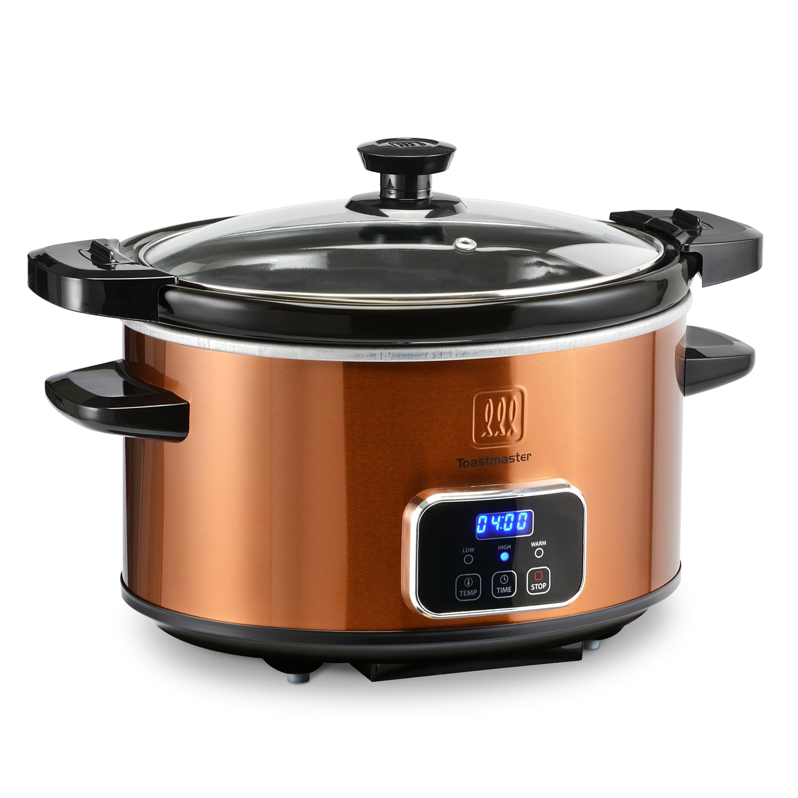 Toastmaster olla lenta 4 cuartos con tapa cierre para transporte seguro de comidas.