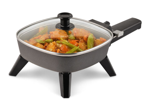 Sartén Toastmaster de 6 pulgadas, ideal para porciones pequeñas y almacenamiento práctico.