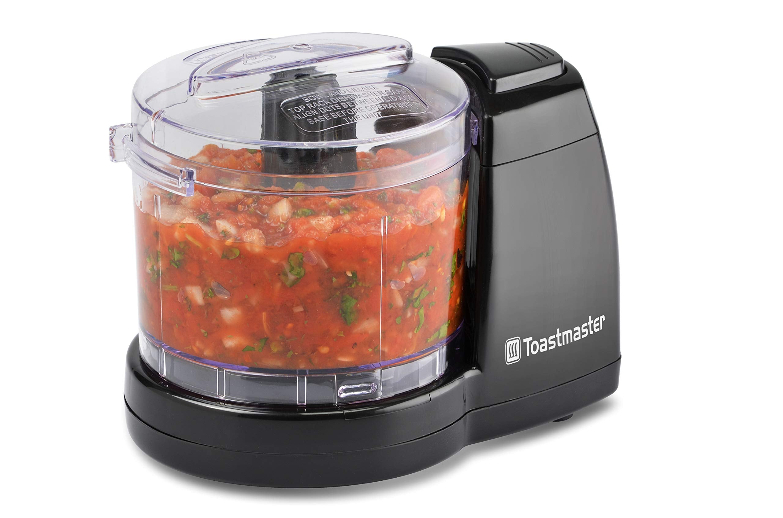 Toastmaster TM-61MC mini picadora en uso diario para salsas rápidas
