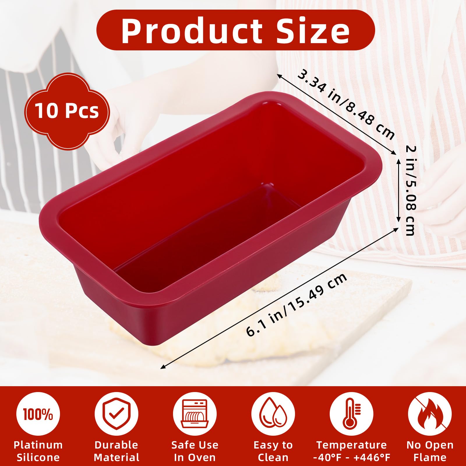 Tobeelec molde silicona para pan, resistente al calor y apto para horno
