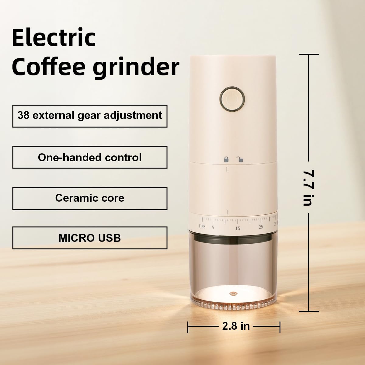 TOBEFORT molinillo cafe ceramico duradero para molienda estable de sabor