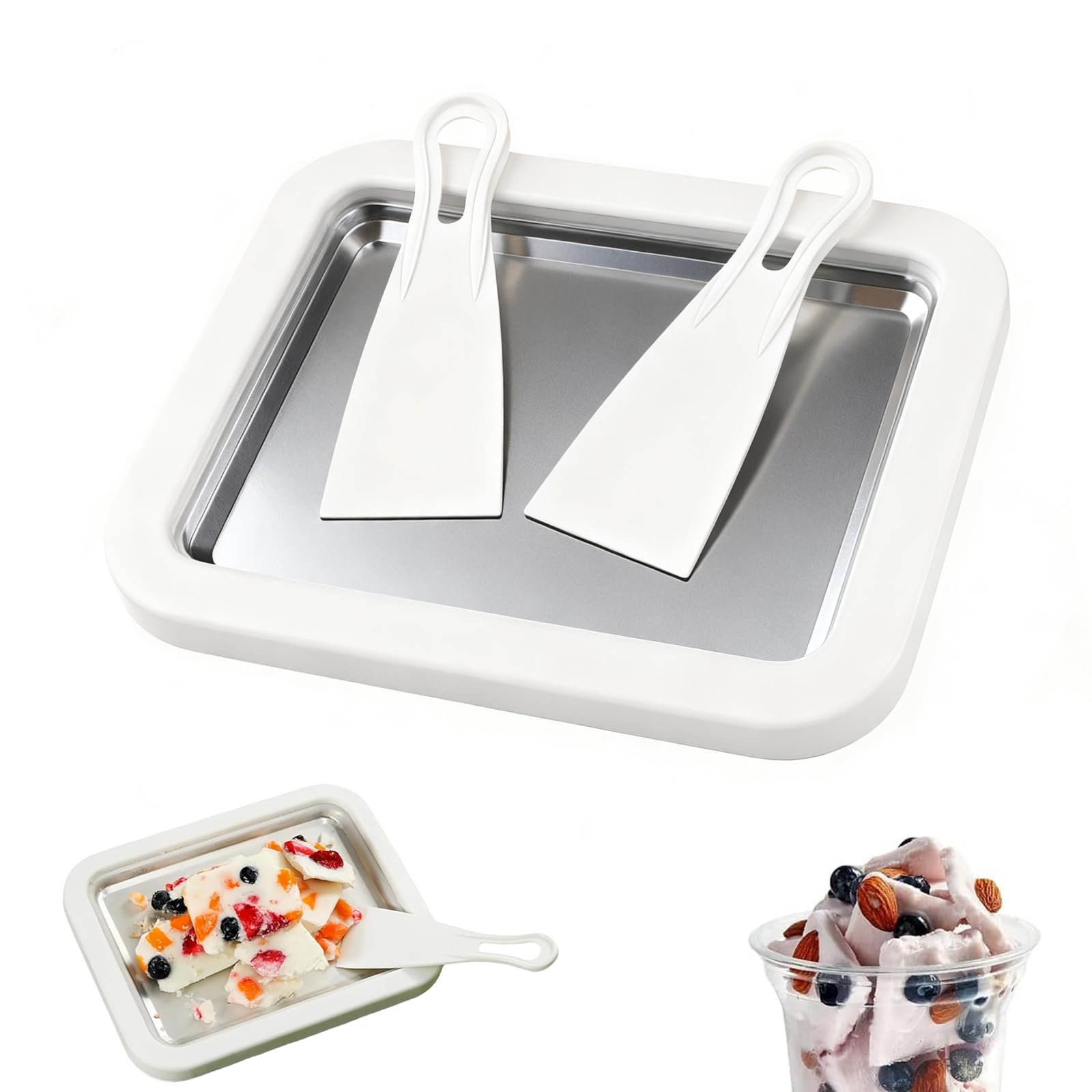 Tobeno1 máquina para helado enrollado en casa, lista para crear postres.